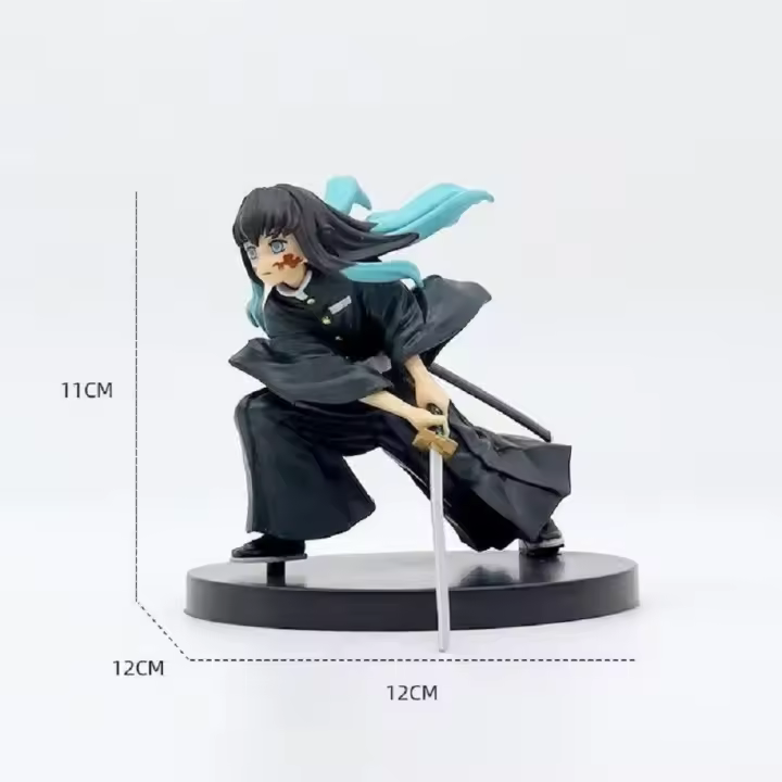 Figura De Anime Demon Slayer 19cm Nezuko Tanjirou Zenitsu Inosuke Kyoujurou Giyuu Qposket PVC Juguete De Combate Regalo Para Niños - 1