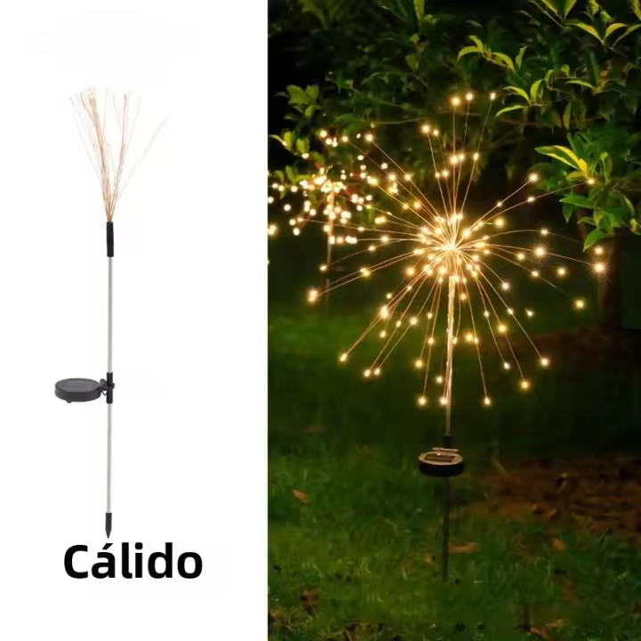 Lámpara De Jardín Solar LED 60 Bombillas Decorativas Para Patio Y Jardín Impermeable Iluminación De Fieras De Amanecer Luz De Dandelion - 1