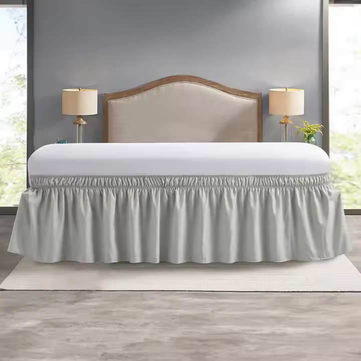 Envolvente Sábana De Cama Con Volantes Fácil De Ajustar Antiarrugas Lavable Resistente Al Desvanecimiento Decoración Para Hogar Para Rey Queen Twin - 1