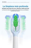 Cepillo De Dientes Eléctrico Sarmocare Con 6 Cabezas Intercambiables IPX7 Impermeable Para Adultos Bricles De Dureza Media - details 3