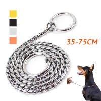 Collar De Metal Para Perros Cadenas De Serpiente Ajustable Collar De Decoración Fuerte Para Pequeños Medianos Y Grandes Perros - details 0