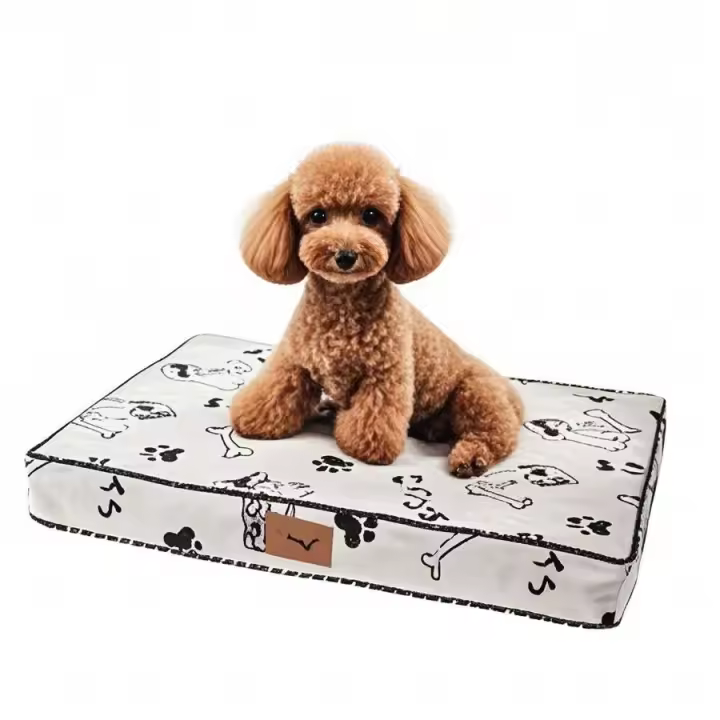 Colchoneta para perros, jaula para perros, cama cálida para perros medianos y pequeños, funda extraíble, cama de felpa lavable a máquina, 90 x 70 x 8 cm - 1