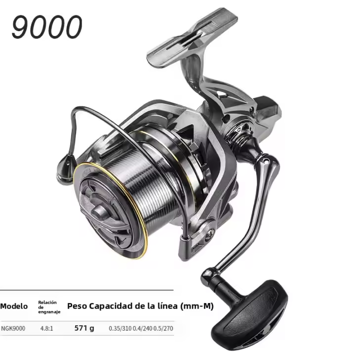 Carrete De Pesca Spinning LINNHUE Potente 20KG Para Agua Salada Y Dulce 8000 9000 10000 12000 14000 Herramienta Ambidextrous Para Pesca En Barco - 1