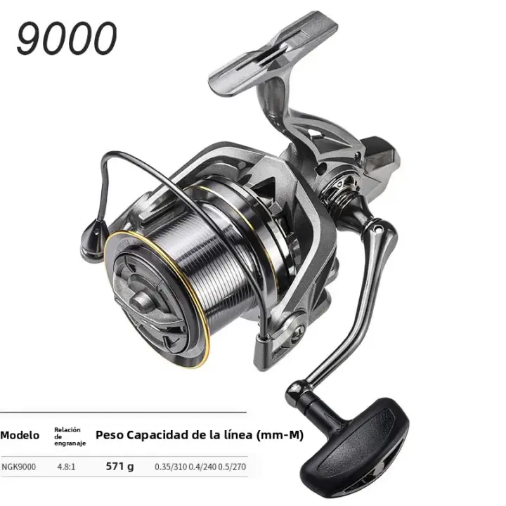 Carrete De Pesca Spinning LINNHUE Potente 20KG Para Agua Salada Y Dulce 8000 9000 10000 12000 14000 Herramienta Ambidextrous Para Pesca En Barco - 1