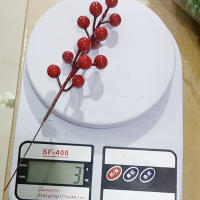 10/20 Piezas De Ranas Rojas Artificial 12 Brotes De Bayas Rojas Para Decoración De Árbol De Navidad Y Hogar Estilo Floral - details 13