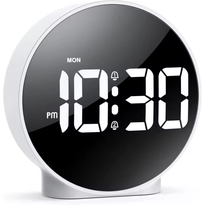 Reloj despertador digital Despertadores junto a la Cama with large curves LED pantalla, Reloj LED power supply por Agua/USB - 1