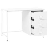 vidaXL Escritorio industrial con cajones acero blanco 105x52x75 cm - details 2