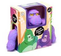 Puckator Muñeco niños Gorila de Goma Aplastable infantil jóvenes Tiktok 18cms max.  Stretch deformable al golpearlo contra el  suelo en color verde y morado - details 1