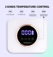 Lámpara LED Para Arte De Uñas Con 36 Piezas De Bolas Aurora Gradiente Y Pantalla De Botón De 4 Horas Sensor Automático - details 2