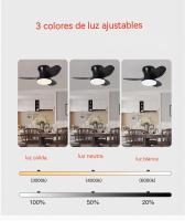 65cm/25.5inch Silencioso Luz Ventilador,Pequeño Luz Ventilador Techo with Mando a Distancia,3 LED light mode,6Velocidades - details 7