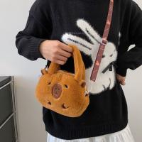 Mochila De Peluche Capybara Cartoon Regalo Banda Transversal Grande Capacidad Kawaii Tote Bag Para Mujer Bolsa De Hombro Suave - details 10