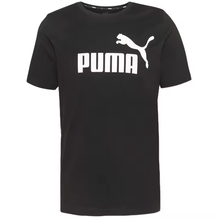 Camiseta de Manga Corta Puma Essential Logo para hombre en color negro - 1