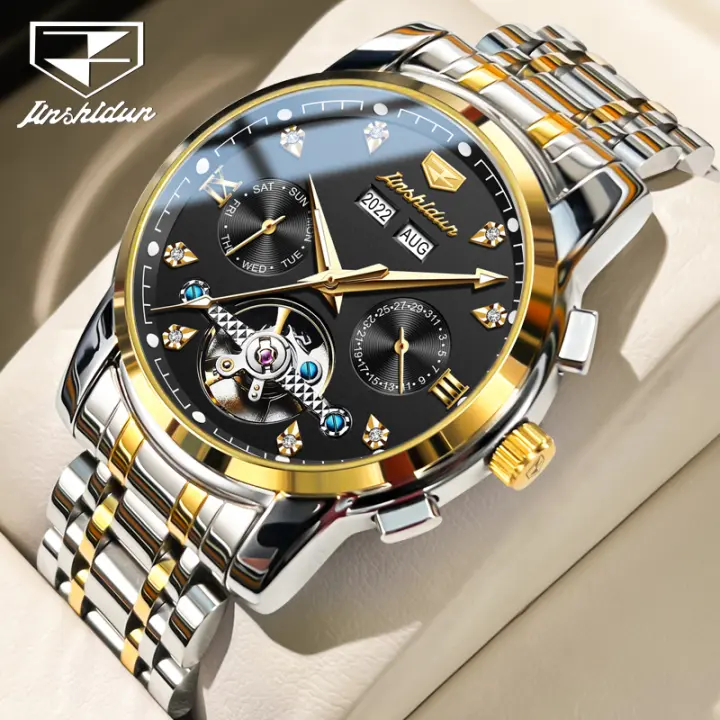 Reloj Métrico Automático Multifuncional JSDUN Para Hombres Elegante Reloj De Pulsera Casual Con Manos Luminosas Resistente Al Agua Y Choque - 1