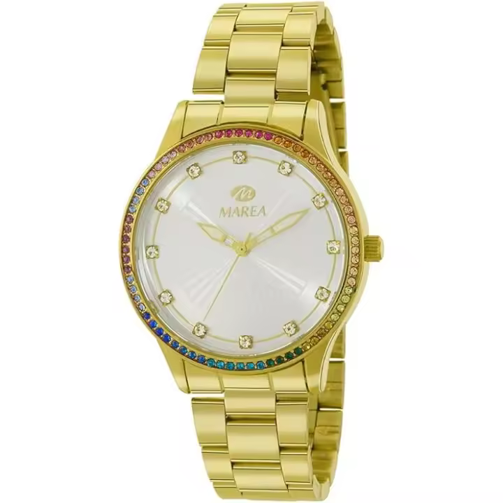 Reloj Marea mujer dorado con circonitas colores, Ref: B41289/5 - 1
