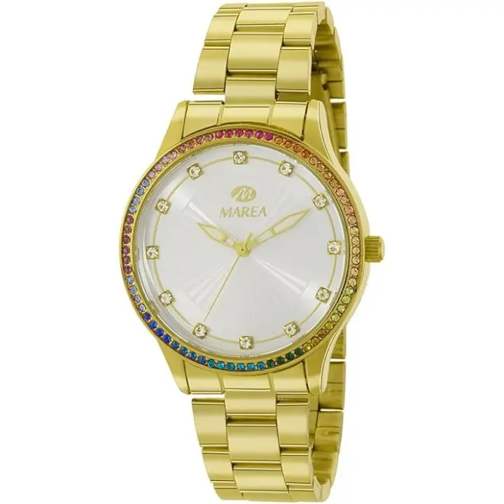 Reloj Marea mujer dorado con circonitas colores, Ref: B41289/5 - 1