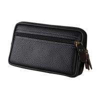 Bolsa De Cintura Multi-Función Mini Para Hombre En Cuero PU Con Cierre De Doble Zipper Bolso De Mano Casual Para Teléfono Y Tarjetas 2023 - details 1