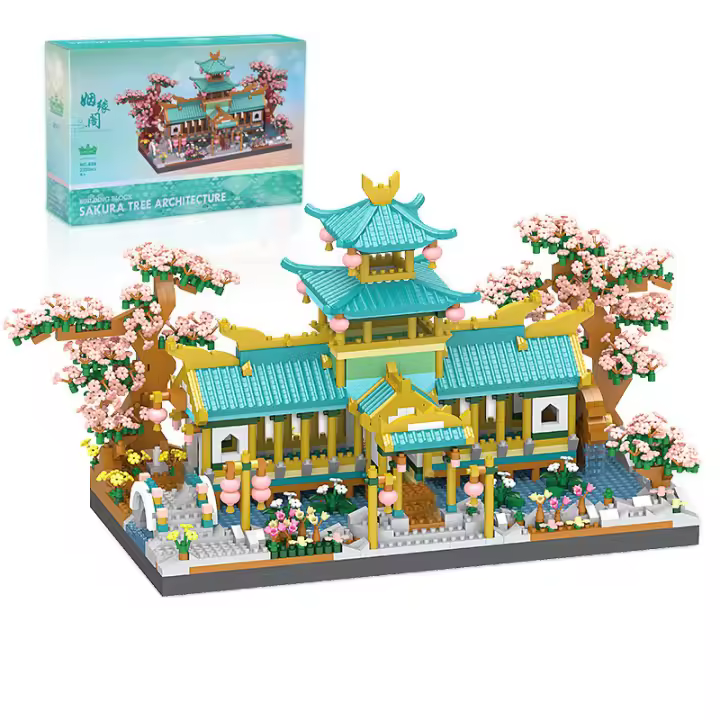 Bloques De Construcción Micro Retro Chino Paisajismo Urbanismo Venta Individual Juguete DIY Regalo Para Adolescentes Y Adultos - 1