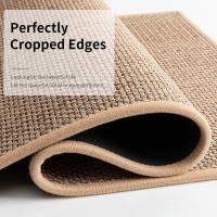 Alfombra De Cocina Lavable Antideslizante Falsa Sisal Alfombrilla Tejida Con Cuerda Natural De Goma Para Decoración Del Hogar - details 0