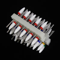 Juego De 10 Piezas De Brocas Para Uñas De Cerámica Para Manicura Eléctrica Corte De Molde Y Pedicura Accesorios De Pulido - details 0