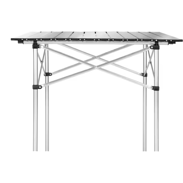 Tectake - Mesa de aluminio plegable 70 o 140 x 70 x 70 cm  Estructura de metal  Montaje y desmontaje rápido  Superficie de láminas muy fácil de limpiar - 1