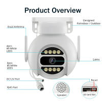 Cámara De Seguridad DBIT Wifi 2MP Full HD Exterior Visión Nocturna Protección Inteligente Hogar Impermeable Monitorización - details 12