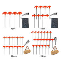 Piquetes De Acero Para Tienda De Campaña 20/25/30cm Ancoras De Tierra De Alta Resistencia Con Rosca Y Agujero Hexagonal Para Colocar En Suelo - details 6