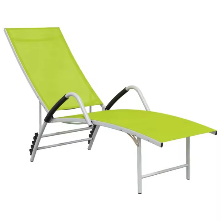 vidaXL Tumbona de textilene y aluminio Negro, Crema, Taupé Sillas de Exterior Ideal para jardín, playa, piscina, terraza Tumbona Piscina Tumbonas Playa Tumbonas Jardín Exterior - 1
