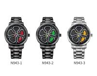 Reloj De Cuarzo Para Hombre NS Cuatro Hojas De Clover Diseño Creativo Casual Correa De Acero Inoxidable Resistente Al Agua - details 8