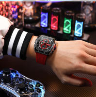 Reloj De Pulsera Curren 8442 Para Hombre Estilo Business Y Casual Cronógrafo De 6 Manos Reloj De Cuarzo Lujo Y Moda Resistente Al Agua Material De Correa Silicona Y Caja De Aleación Dial De Cristal De Zafiro - details 11