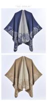 2024 nueva bufanda para mujer estilo palacio retro flor de anacardo gruesa cálida capa grande chal - details 4