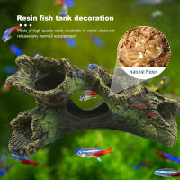 Adorno De Paisaje Artificial Multifuncional Para Acuario Tronco Hueco De Resina No Tóxica Cueva De Escondite Para Peces En Tanque De Acuario - details 2