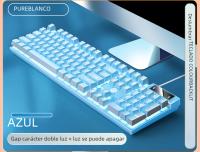 Teclado De Juego 104 Teclas Con Retroiluminación Colorida Teclado Cableado Sentido Mecánico Para Computadora Periféricos E-sports Para Desktop Laptop - details 14