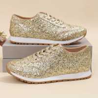 Zapatos De Mujer De Primavera Con Lentejuelas Bling Y Diseño Fashion Punta Redonda Antideslizantes Confortables Para Exterior Suela Gruesa - details 20
