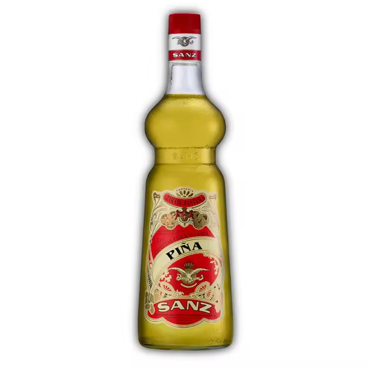 Sirope Piña Sanz 1 Litro sin Alcohol con zumo de piña con elevado contenido en vitamina C. - 1