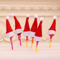 10/20PCS Mini Sombrero De Santa Claus Lollipop Para Niños Regalos Decoración De Navidad Y Año Nuevo Adorno De Fiesta Para El Hogar 2024 - details 2