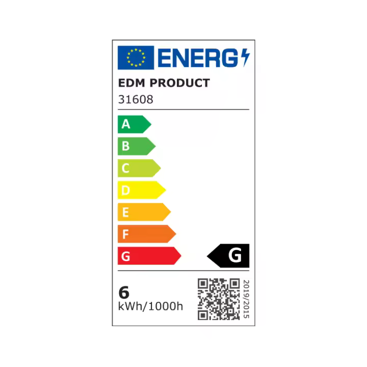 mini downlight led empotrable cuadrado 6w 4000k luz dia. color cromo 11,7x11,7cm edm - 1