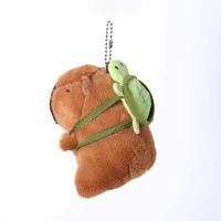 Juguete De Peluche Capybara Lindo Con Mochila De Tortuga Peluche Suave Para Niños Regalo De Cumpleaños O Navidad Animal De Peluche Capibara - details 1