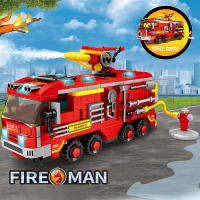 Bloques De Construcción ToylinX Estación De Bomberos Para Niños Camión Y Helicóptero De Incendio Juguetes Educativos Para Niños - details 4