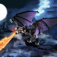 Bloques De Construcción Dragón Negro Sombrío 589PCS Modelo Pterosaur Juguete Para Niños Decoración De Escritorio Regalos De Vacaciones - details 0