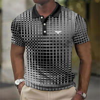Camisa Polo Casual Para Hombre Verano Cuello Redondo Botones Transpirable Estilo Contraste Color Polo De Poliéster - details 2