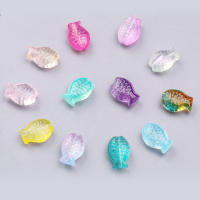 20pcs Bolas De Vidrio Bohemio Forma De Pez 14x10mm Para Creación De Joyas DIY Pendientes Pulsera Al Por Mayor Charms Irregular - details 2
