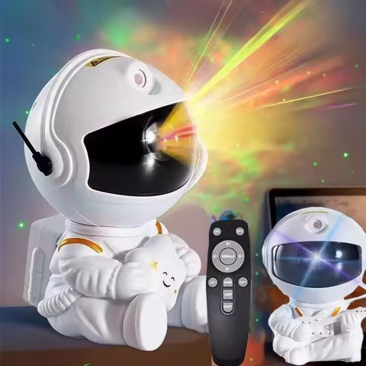 Proyector De Estrellas Y Astronauta Galaxy LED Luz Nocturna Decoración Para Habitación Regalo Para Niños Lámpara Atmosférica De Dibujo Animado - 1