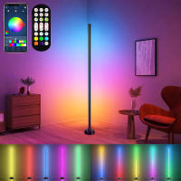 Lámpara De Piso Inteligente LED RGB Con Control Remoto Y APP Sincronización De Música Iluminación De Esquina Con Timer Moderna Para Sala De Estar Juego - details 0