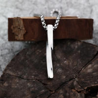 Collar De Acero Titánico Para Hombres Estilo Japonés Y Coreano Minimalista Con Medalla Personalizada Camiseta Unica - details 6
