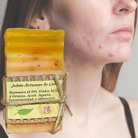 3 Jabones Artesanales Naturales de Limón. Pieles Grasas, Luminosidad, Antiséptico, Acné, Minimiza Manchas. Hecho a mano en España. Pumarshop Cinnia Natura. - details 1