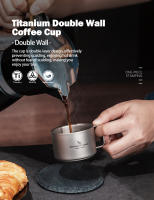 Taza De Camping De Titanio Boundless Voyage Doble Pared Mini Para Café 100m Ti3085D Resistente Al Agua Hervida Sin Desgaste - details 2