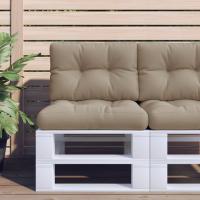 vidaXL Cojines para palets 2 unidades tela en color Beige/Verde/Gris y más | acolchados duraderos para sofás de jardín terraza exterior - details 3