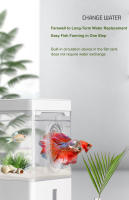 Pequeño Acuario Ecológico Para Sala De Estar Con Paisaje De Peces Alimentado Por USB Mini Acuario Doméstico De Plástico - details 4