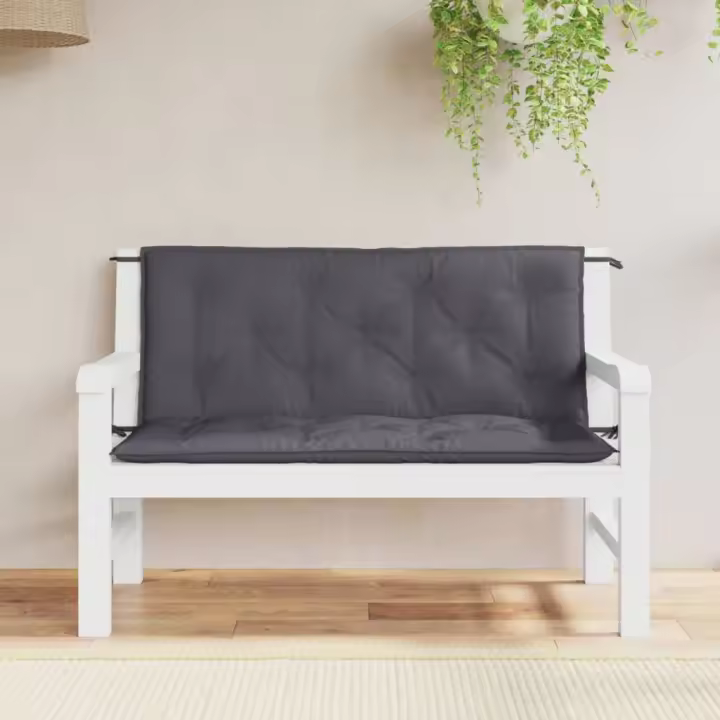 Fundas de Banco de Jardín 2 UDS antracita 120x50x7 cm - 1