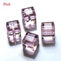 100PCS Cuentas De Cristal Transparentes De 4mm Para Fabricación De Joyería DIY Cuentas Espaciadoras Forma Cubo - details 1